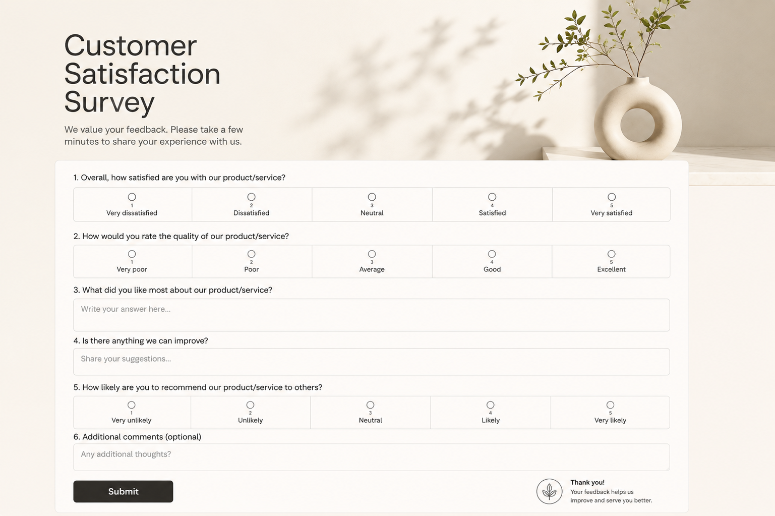 Customer Satisfaction Survey