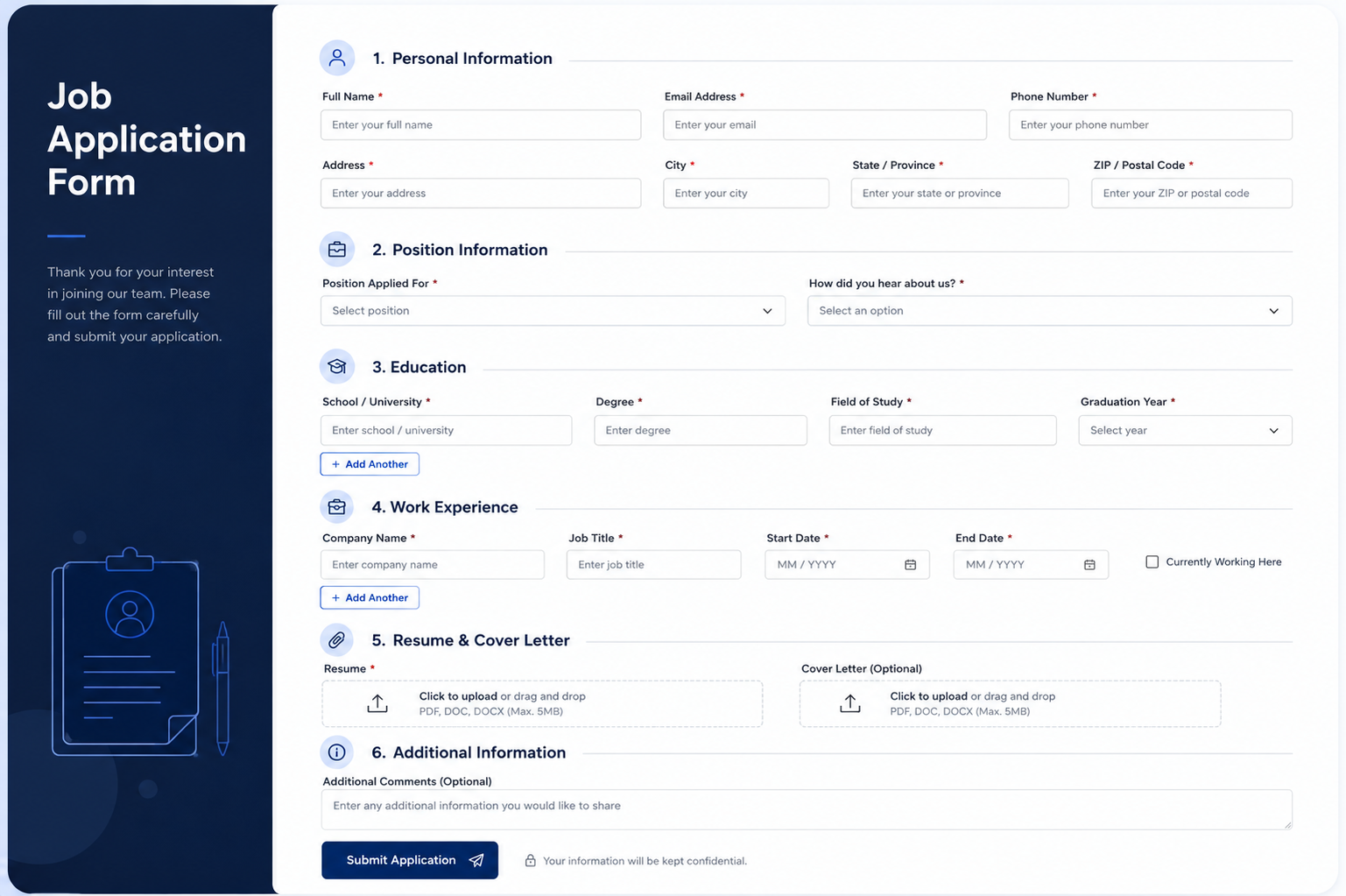 Job Application Form